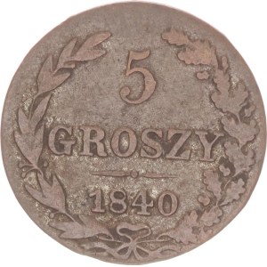 Nicholas I., 5 groszy, MW,1840