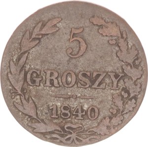 Nicholas I., 5 groszy, MW,1840