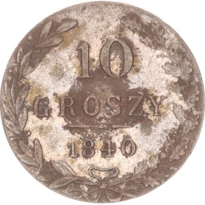 Nicholas I., 10 groszy, MW, with some lustre,1840