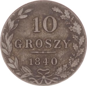 Nicholas I., 10 groszy, MW,1840