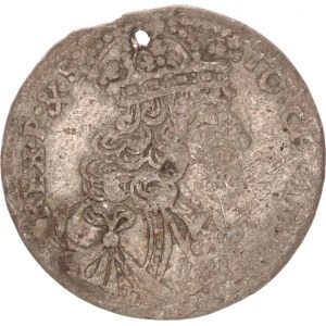 Johann II. Casimir, 6 groschen, IT, Krakow, R!, holed,1657