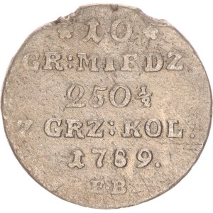 Stanislaus August, 10 groszy, EB, Warsaw, flan error,1789