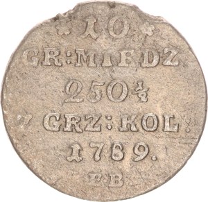 Stanislaus August, 10 groszy, EB, Warsaw, flan error,1789