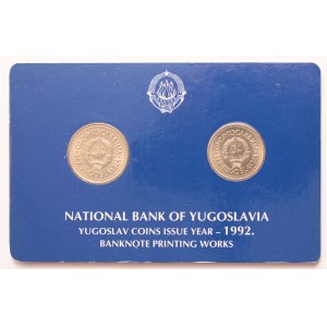 Yugoslavia set of 2-5 dinara 1992