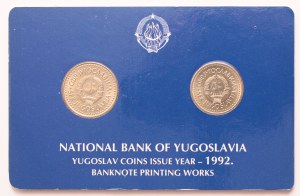 Yugoslavia set of 2-5 dinara 1992