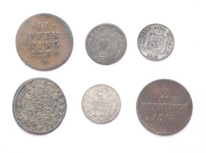 German States lot of 6 pcs,