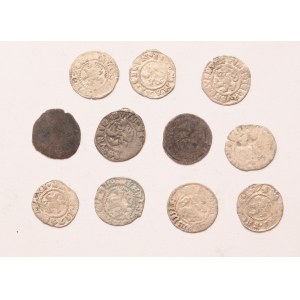 Bohemia lot of 11 pcs, Wladislaus II., Maximilian II., Rudolph II. weisspfennig (Kuttenberg)