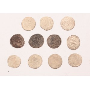 Bohemia lot of 11 pcs, Wladislaus II., Maximilian II., Rudolph II. weisspfennig (Kuttenberg)