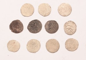 Bohemia lot of 11 pcs, Wladislaus II., Maximilian II., Rudolph II. weisspfennig (Kuttenberg)