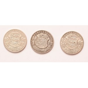 Estonia lot of 3 pcs, 2 krooni 1930 (Toompea Fortress)