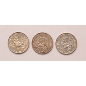Russia lot of 3 pcs, USSR 50 kopeks 1921, 1922
