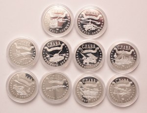 Russia lot of 10 pcs, Kalinigrad 3 marka 2003 (fantasy coin), .925 Ag 9.45 g, Glory of Russian Arms