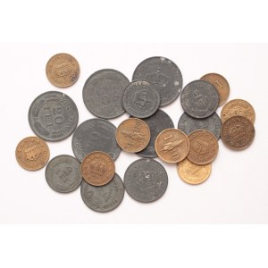 Romania lot of 21 pcs, Carol II. Mihai I. 1 leu, 2-5-20 lei 1938, 1939, 1940, 1941, 1942, 1943, 1944