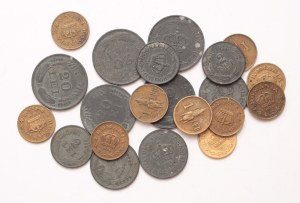 Romania lot of 21 pcs, Carol II. Mihai I. 1 leu, 2-5-20 lei 1938, 1939, 1940, 1941, 1942, 1943, 1944