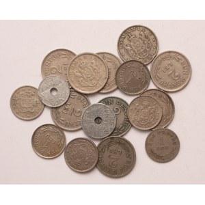 Romania lot of 17 pcs, Ferdinand I. 25-50 bani 1921, 1 leu, 2 lei 1924