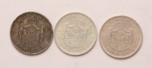 Romania lot of 3 pcs, Mihai I. 500 lei 1944
