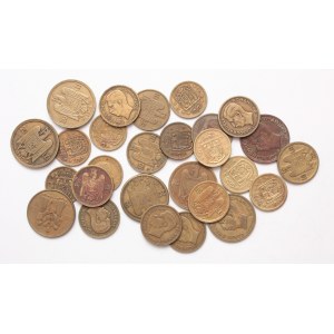 Romania lot of 27 pcs, Carol II. Mihai I. 5-10-20 lei 1930