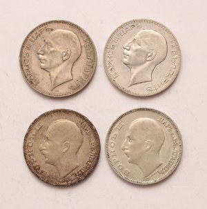 Bulgaria lot of 4 pcs, Boris III. 100 leva 1930, 1934, 1937