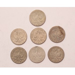 Poland lot of 7 pcs, 2 zlote 1934 (Queen Jadwiga)