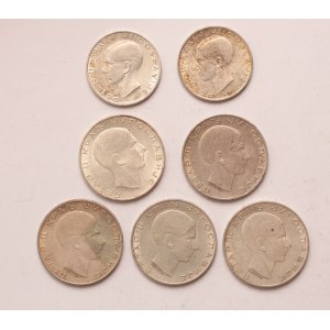 Yugoslavia lot of 7 pcs, Petar II. 20-50 dinara 1938