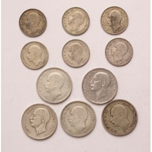 Bulgaria lot of 11 pcs, Boris III. 20-50 leva 1930, 1934