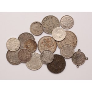 Serbia and Yugoslavia lot of 16 pcs Petar I. 50 para, 1 dinar 1904, 1912, 1915, 25 para 1920, Aleksandar I. 10 dinara 1931, Petar II. 20 dinara 1938