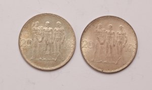 Czechoslovakia lot of 2 pcs, 20 korun 1934