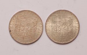 Czechoslovakia lot of 2 pcs, 20 korun 1934