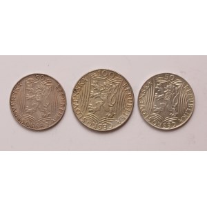 Czechoslovakia lot of 3 pcs, 50-100 korun 1949 (Stalin)