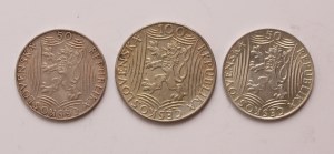 Czechoslovakia lot of 3 pcs, 50-100 korun 1949 (Stalin)