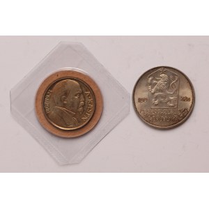 Czechoslovakia lot of 2 pcs, 100 korun 1975-1985 (Helsinki Conference), 10 korun 1992 (A. Rasin)