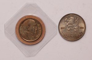 Czechoslovakia lot of 2 pcs, 100 korun 1975-1985 (Helsinki Conference), 10 korun 1992 (A. Rasin)