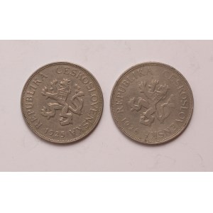 Czechoslovakia lot of 2 pcs, 5 korun 1925, 1926