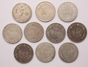 Austria lot of 10 pcs, Franz Joseph I. 5 kronen 1900, 1848-1908