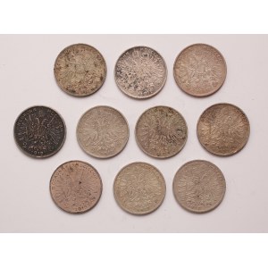 Austria lot of 10 pcs, Franz Joseph I. 2 kronen 1912, 1913