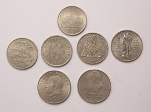 DDR lot of 7 pcs, commemorative 5-10-20 mark, CuNi