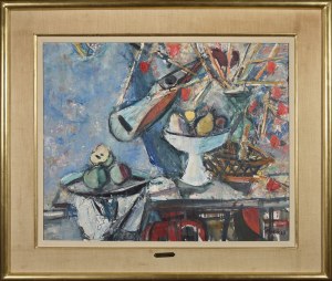 Zygmunt MENKES (1896-1986), Fruit Tray and Violin (Fruits and Music)