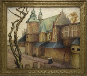 Tadeusz STASIAK (1891-1944), In front of the Norbertine Church in Cracow, 1934