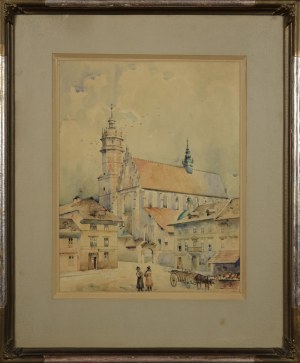 Stanislaw TONDOS (1854-1917), View of the Corpus Christi Church in Krakow