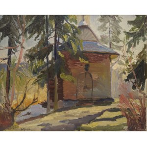 Franciszek WÓJCIK (1903-1984), Drewniany kościółek, 1936