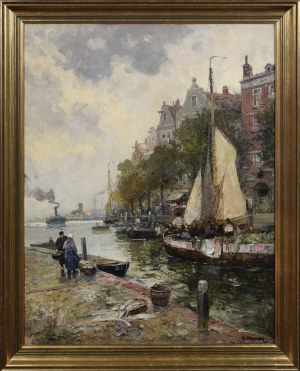 Karl Theodor WAGNER (1856-1921), Motif of Rotterdam
