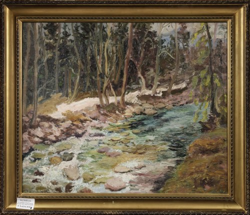 Alicja JASIEWICZ-WALCZAK (1905-1964), Martwa natura z kwiatami w wazonie / Pejzaż leśny - obraz dwustronny