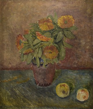 Stefan BOSSOWSKI (1903-1948), Still life with flowers and fruits