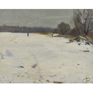 Jan CIĄGLIŃSKI (1858-1913), Pejzaż zimowy