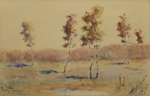 Franciszek PROCHASKA (1891-1972), Landscape with birches