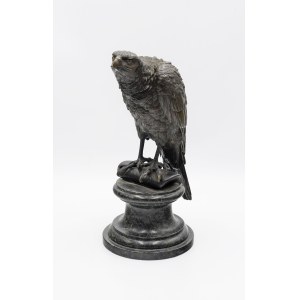 Eagle with folded wings