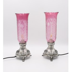 Edmond TÉTARD (czynny 1880-1903), Para lamp (zelektryfikowanych)