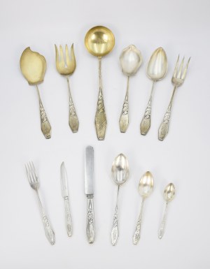 NORBLIN & CO (company active 1819-1944), Cutlery set for 6 persons - total 42 pieces