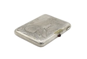 Men's cigarette case with grouse