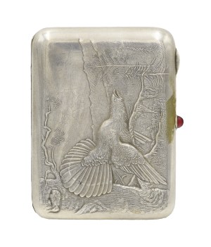 Men's cigarette case with grouse